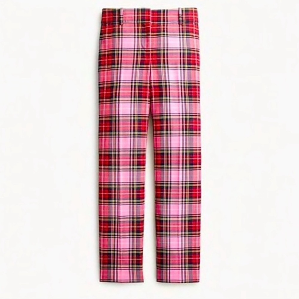 J Crew | Cameron | Pink Tartan Plaid | Pants | 4P
